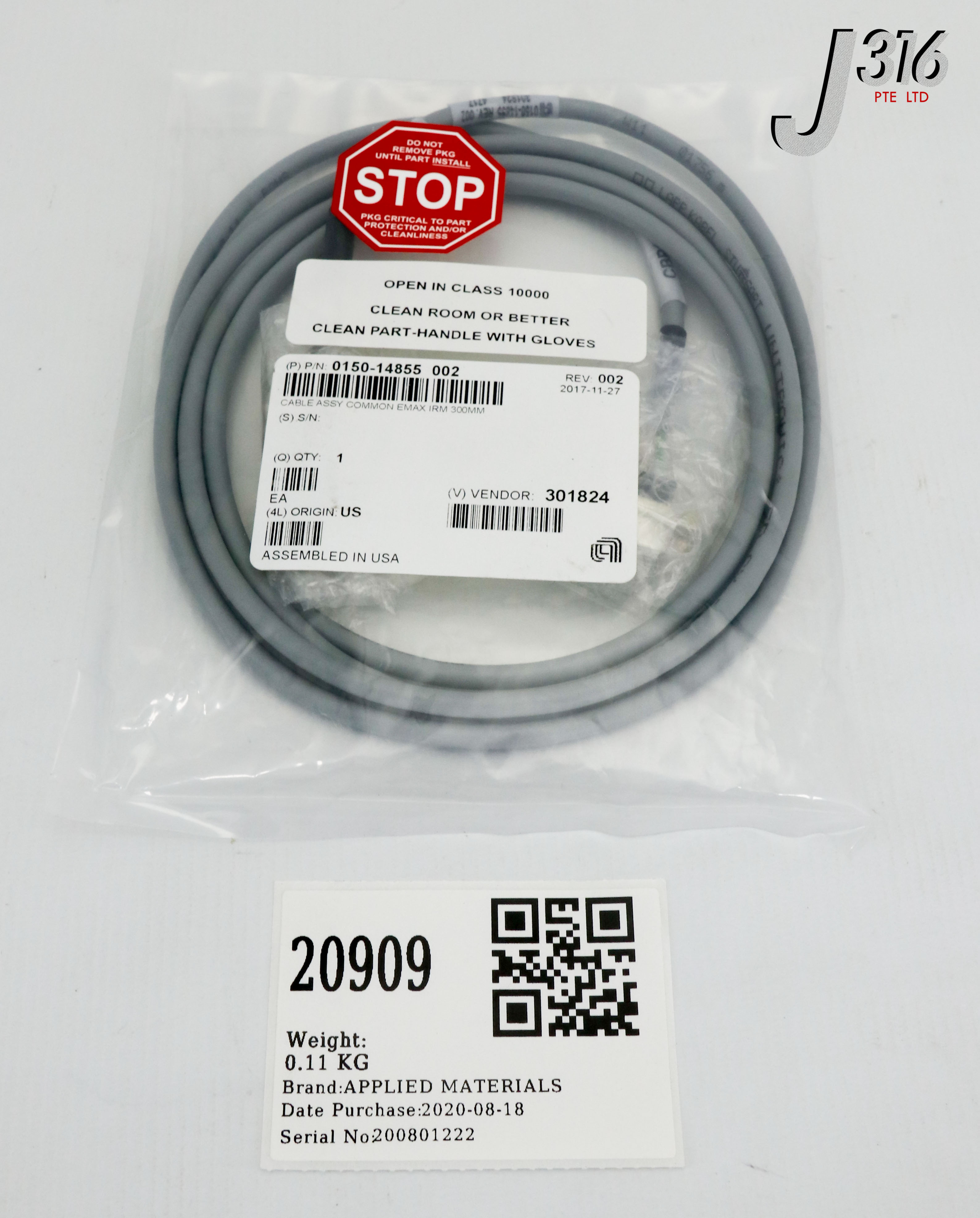 20909 APPLIED MATERIALS CABLE ASSY, COMMON EMAX IRM 300MM (NEW